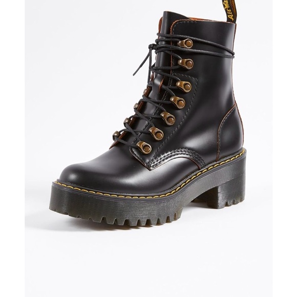 Dr. Martens Black Combat Boots with Chunky Sole and High-Top Design - Picture 2 of 8